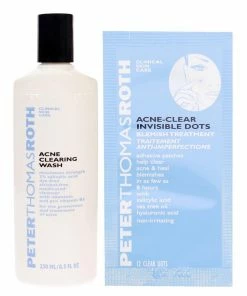 Peter Thomas Roth Acne Clearing Wash & Acne-Clear Invisible Dots Kit Women Skincare Sets