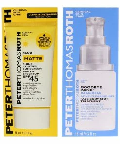 Peter Thomas Roth Max Matte Shine Control Sunscreen SPF 45 & Goodbye Acne AHA- BHA Clearing Gel Kit Women Skincare Sets -Peter Thomas Roth Shop 1111223298 RLLZ 2