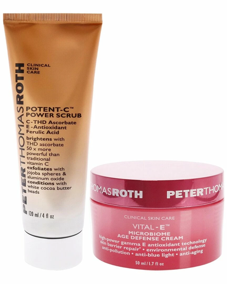 Peter Thomas Roth Vital-E Microbiome Age Defense Cream & Potent-C Power Power Scrub Kit Women Skincare Sets 3 Peter Thomas Roth Vital-E Microbiome Age Defense Cream & Potent-C Power Power Scrub Kit Women Skincare Sets