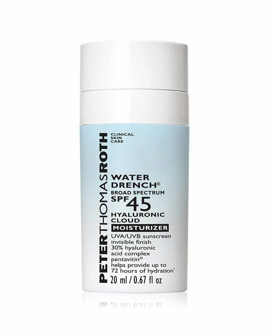 Peter Thomas Roth 0.67oz Water Drench Broad Spectrum SPF 45 Hyaluronic Cloud Moisturizer Women Suncare 3 Peter Thomas Roth 0.67oz Water Drench Broad Spectrum SPF 45 Hyaluronic Cloud Moisturizer Women Suncare